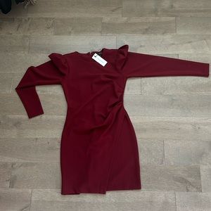 SEXY Burgundy mini dress in MEDIUM